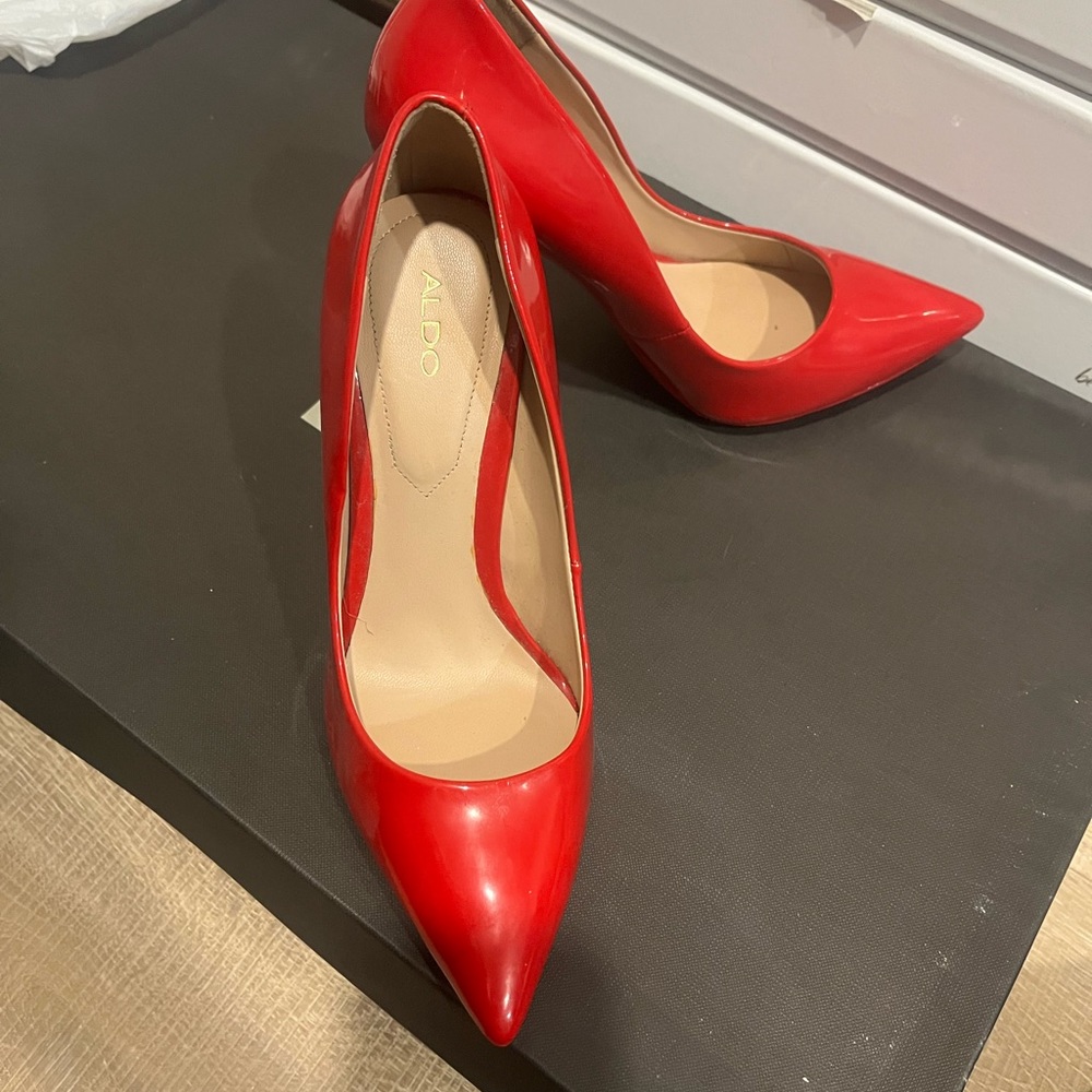 Red Aldo heels